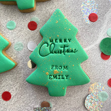 Load image into Gallery viewer, 'Merry Christmas' Tree Cookies - Personalised