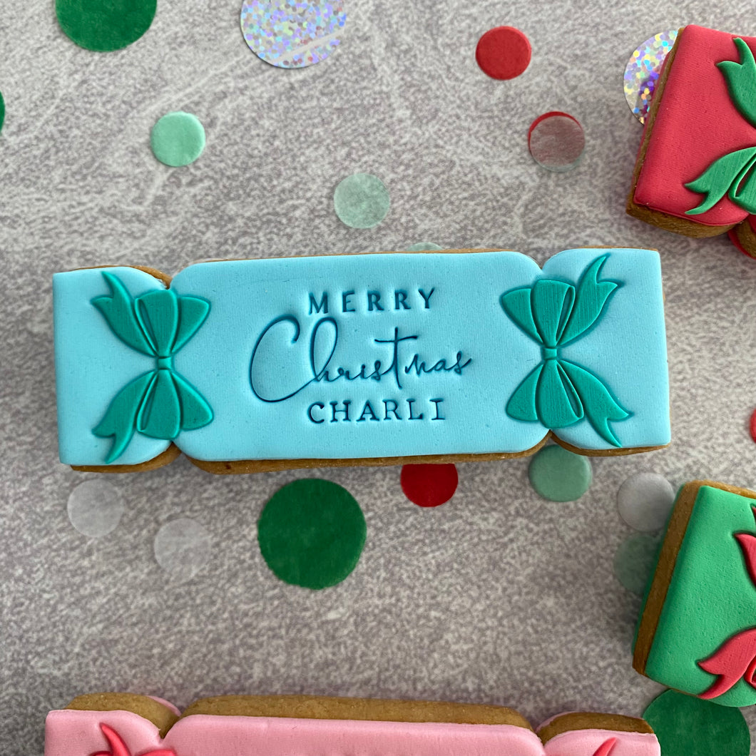 'Bowtiful' Christmas Bon Bon Cookie - Personalised